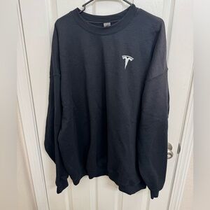 Tesla Black Long Sleeve Crewneck Sweater